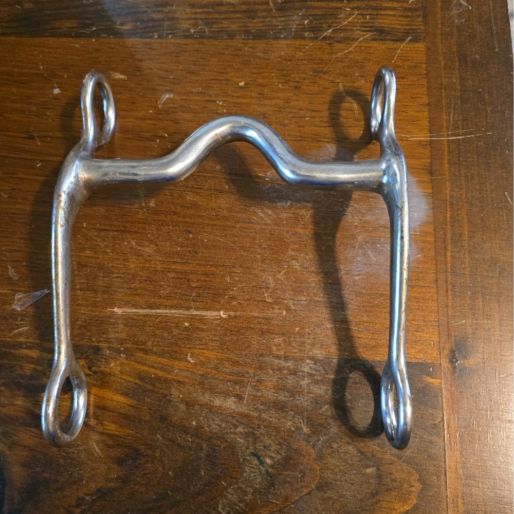 Vintage Western Stainless Grazing Engraved Curb Horse Bit